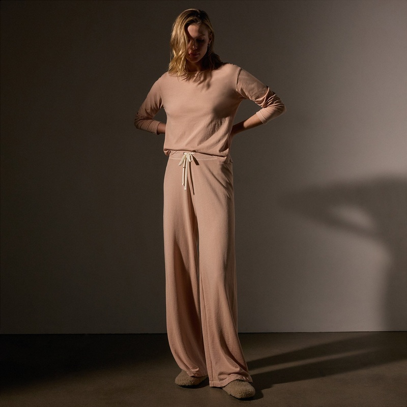 Wide Leg Sweatpant – Rose Nude Pigment