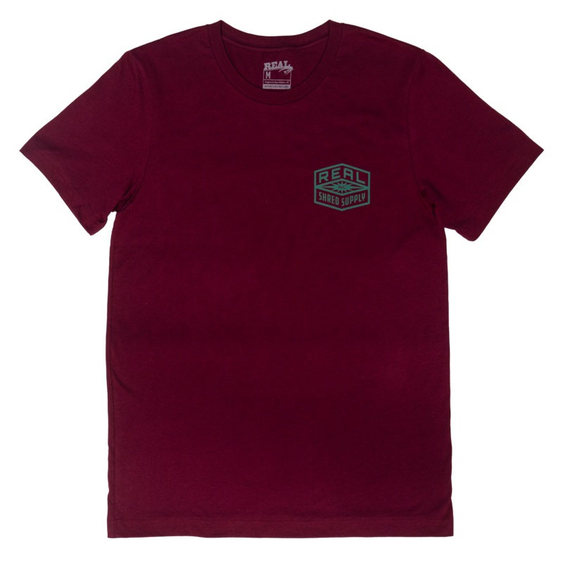 REAL Shred Supply Tee-Maroon