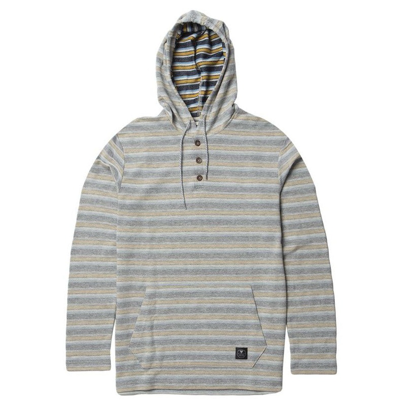 Vissla The Box Hooded Henley – Grey Heather