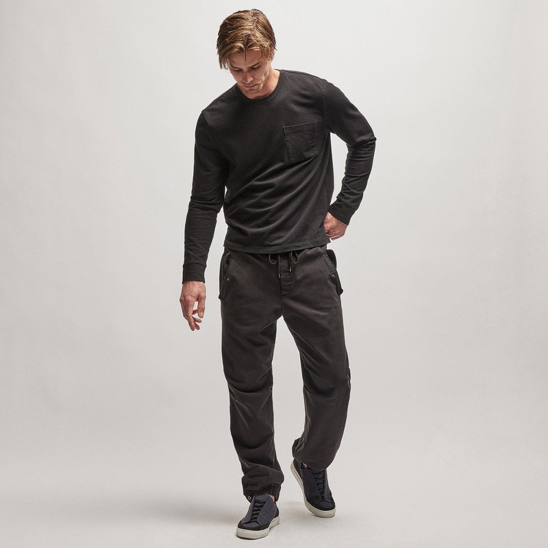 Cotton Terry Flight Pant – Black