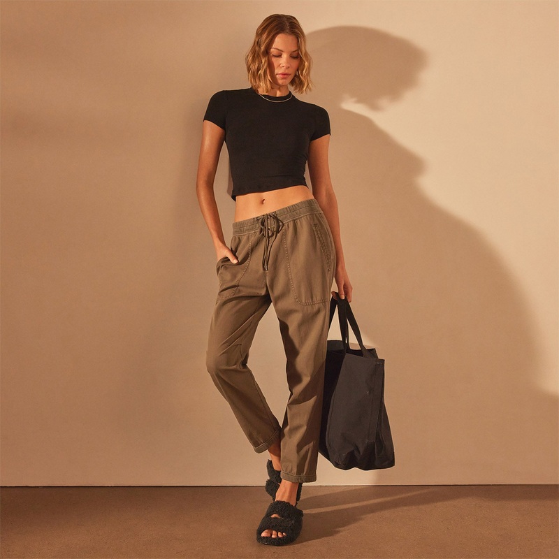 Micro Twill Casual Pant – Army Green Pigment