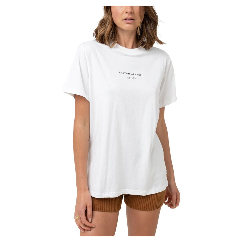 Rhythm Classic Brand Tee – White
