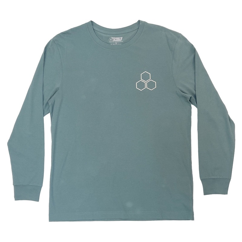 Channel Islands Solid Flag Long Sleeved Tee – Blue Haze