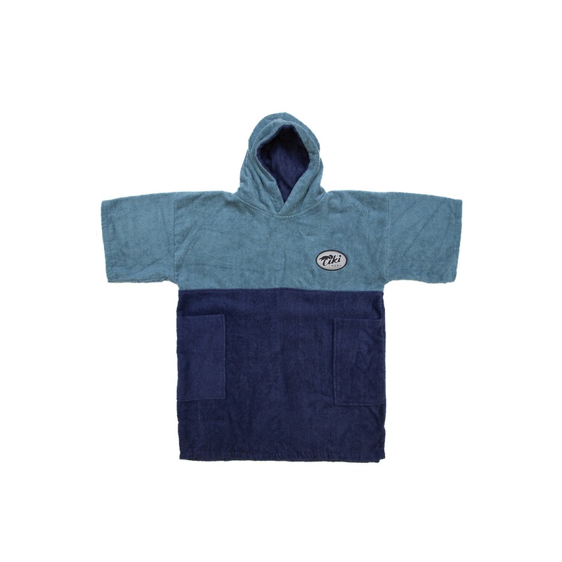 Tiki Surf Junior Cosy Towel Robe Deep Ocean Blue