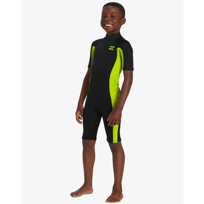 Toddler 202 Foil Back Zip Springsuit – Fluro Lime