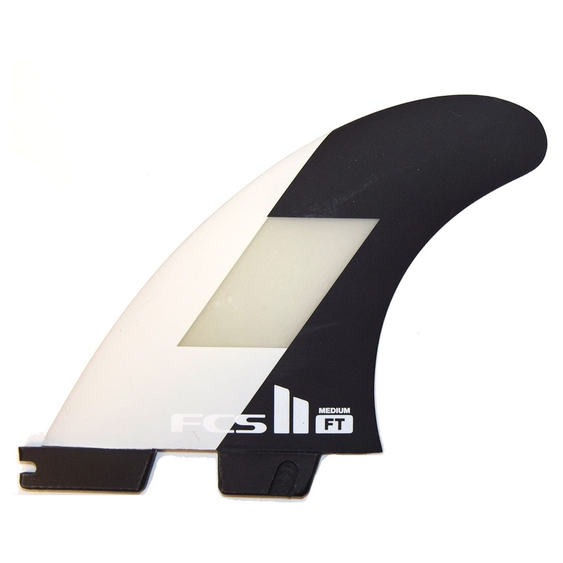 FCS II Filipe Toledo PC Tri Fin Set – Off White/Black – Medium