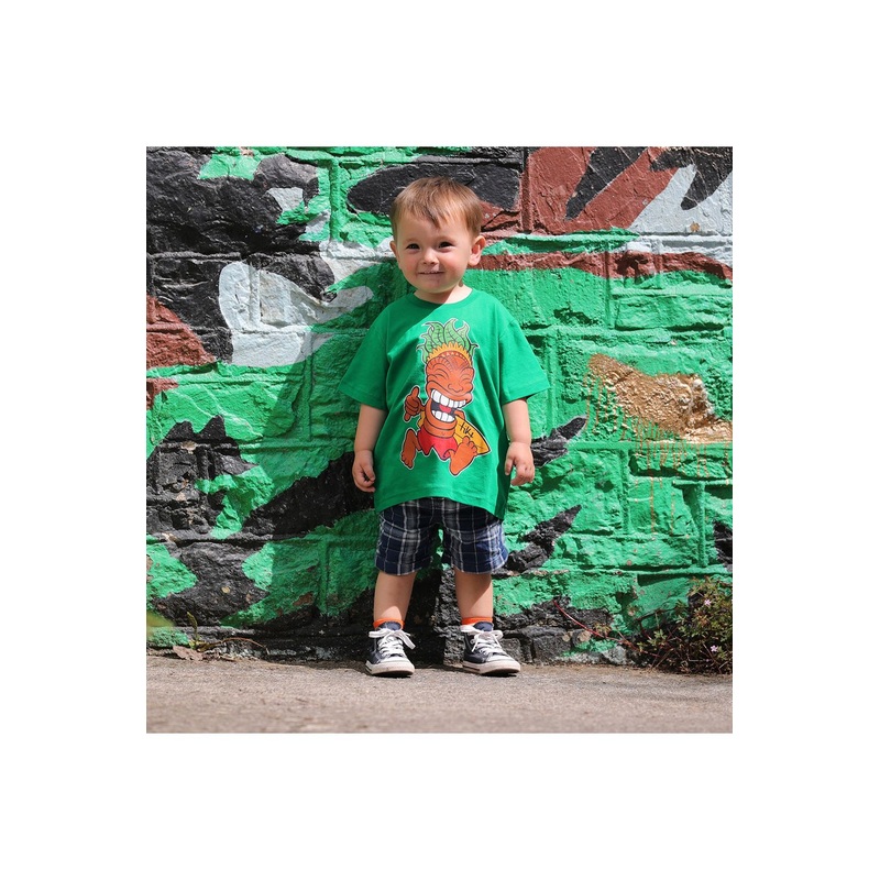 Tiki Man Youth Short Sleeve T-Shirt Kelly Green