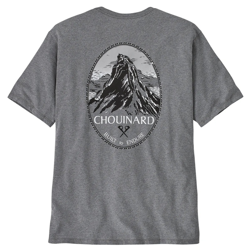 Patagonia Men’s Chouinard Crest Pocket Responsibili-Tee – Gravel Heather