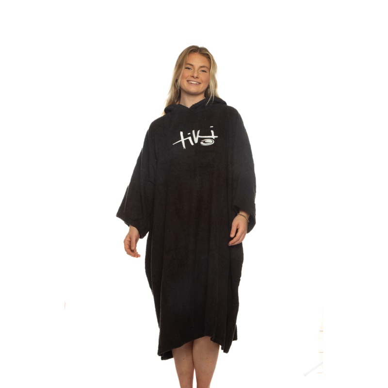 Tiki Adults Hooded Change Robe Black