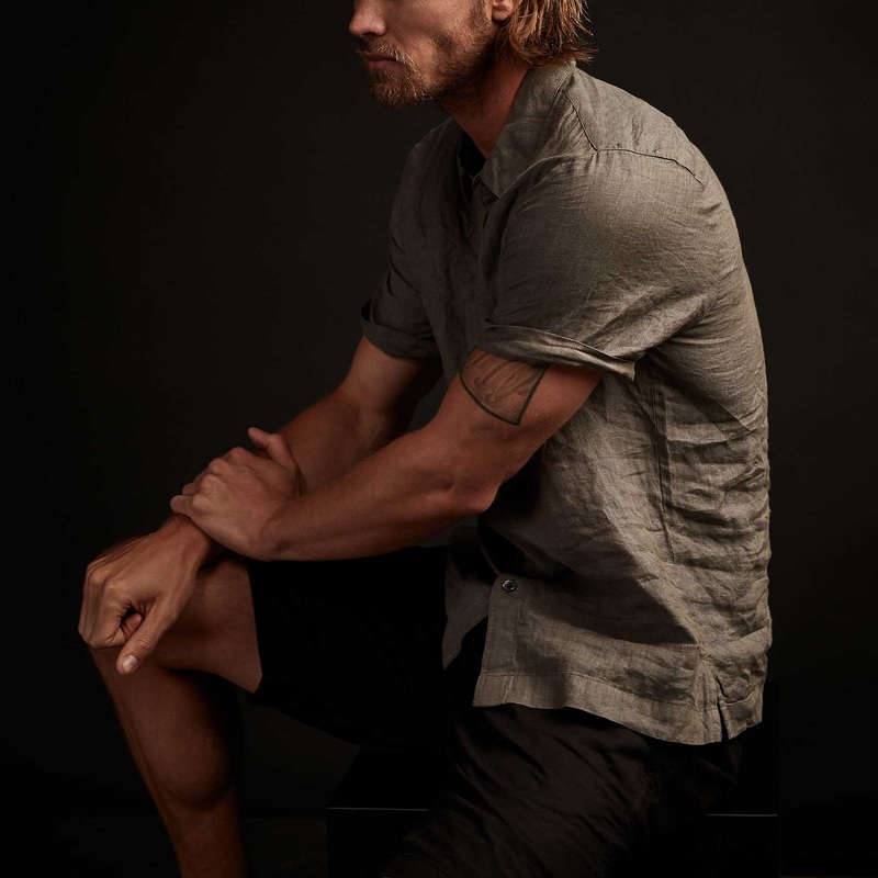 Short Sleeve Linen Shirt – Artichoke
