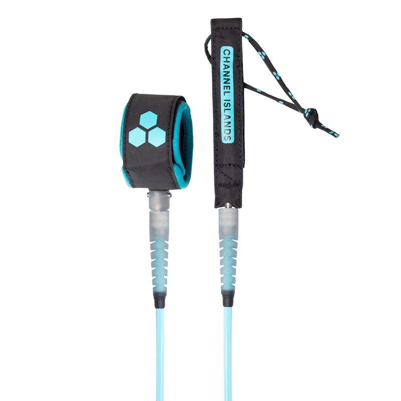 Channel Islands Hex Everyday Leash-Cyan Black-6′ x 1/4″