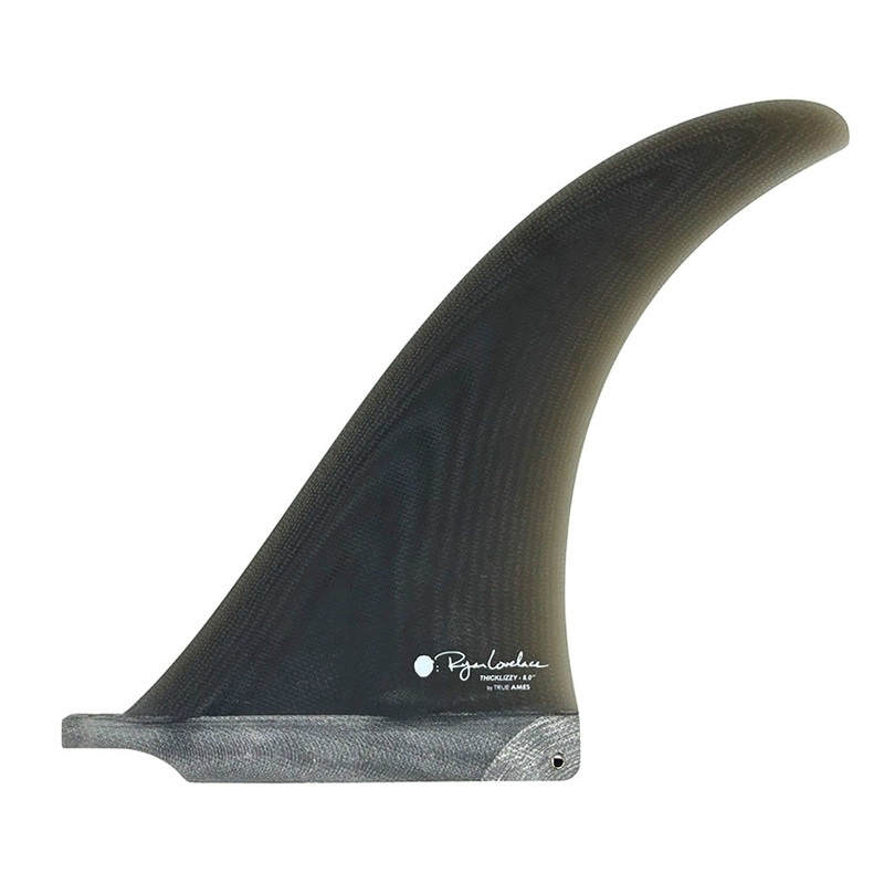 True Ames Beamish Storm Rider Fiberglass Single Fin-Smoke-7.75″