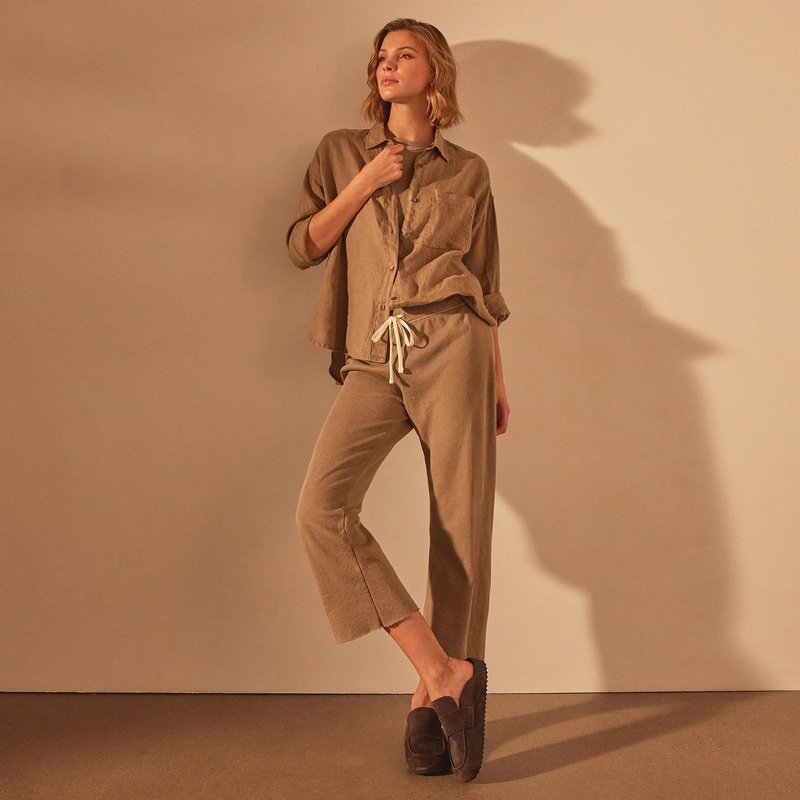 Vintage French Terry Cutoff Sweatpant – Cashew Pigment
