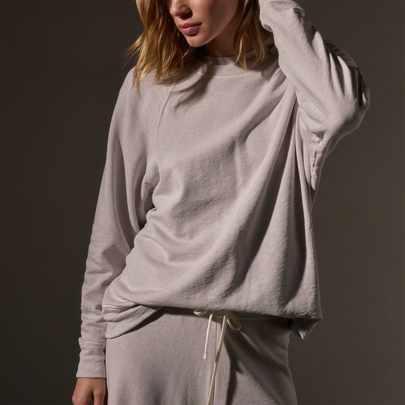 Vintage French Terry Relaxed Sweatshirt – Light Mist Pigment