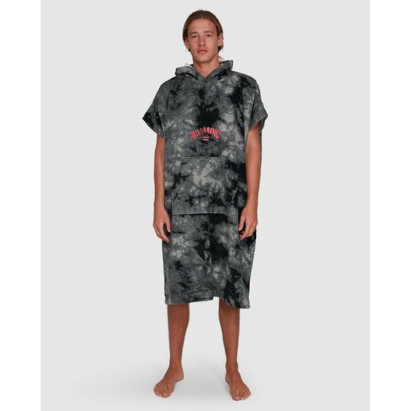 Billabong Adult Hooded Towel – Black Tye Dye