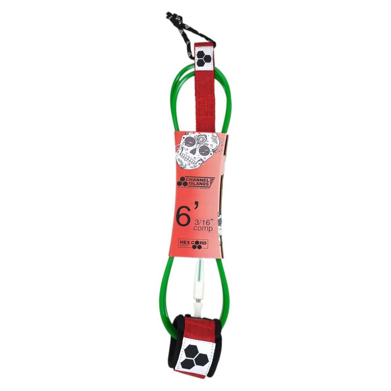 Channel Islands Bobby Martinez Comp Leash (6ft – Red/White/Green)