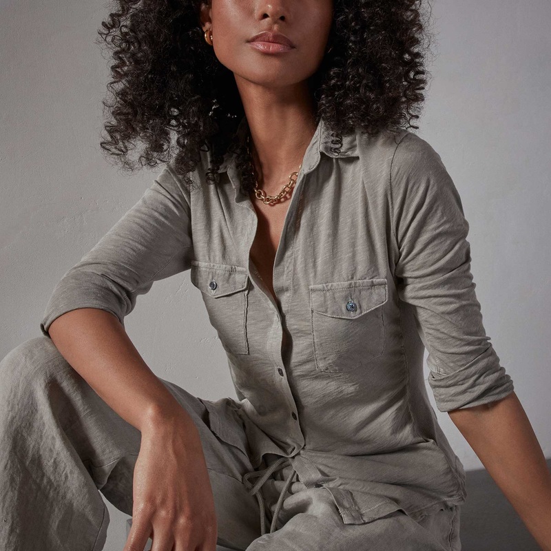Sheer Slub Side Panel Shirt – Fume