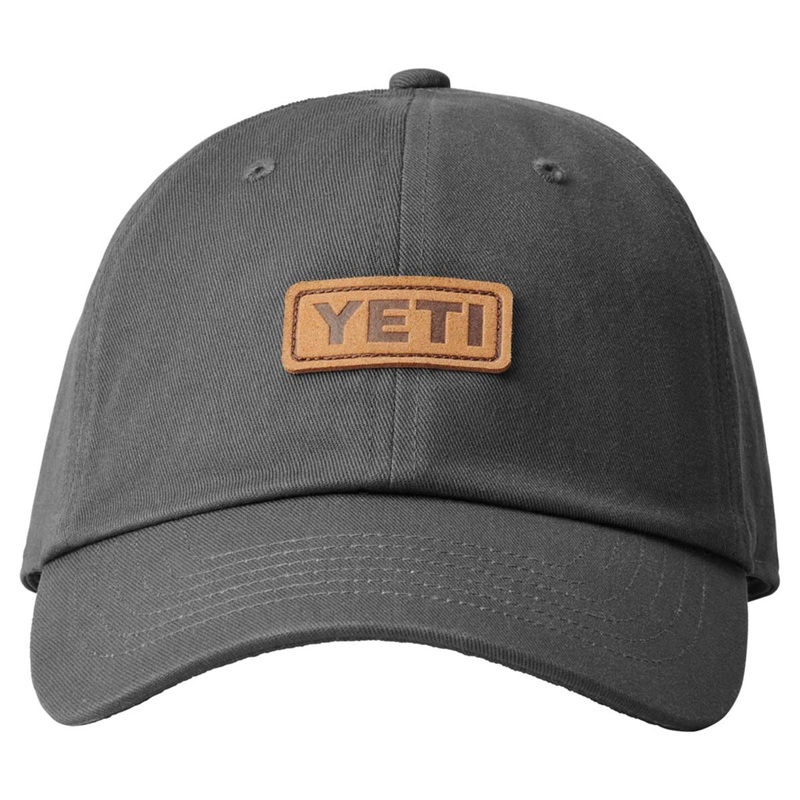Yeti Leather Badge 6 Panel Trucker Cap – Grey