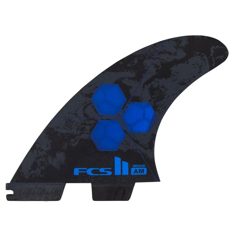 FCS II AM PC Tri Quad Fin Set Cobalt – Medium