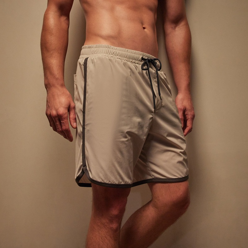 Curved Hem Boardshort  – Grout/Carbon
