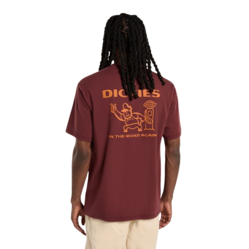 Dickies Burns Short Sleeve T-Shirt Burgundy